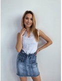 Fusta denim cu fermoar 9059 - Magazin online - Boutique